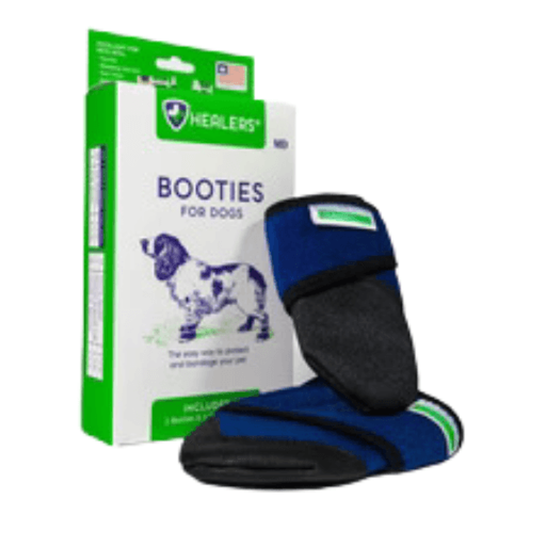 TD Healers Classic and Cute Neoprene Dog Booties Waterproof Winter Pet Shoes with Plastic Prints