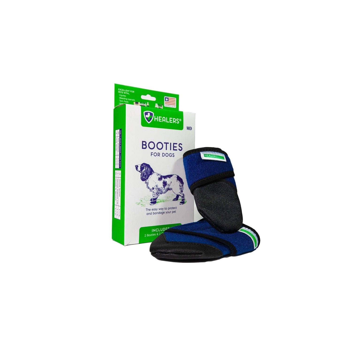 TD Healers Classic and Cute Neoprene Dog Booties Waterproof Winter Pet Shoes with Plastic Prints
