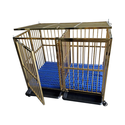 United States WAREHOUSE 7 DAYS to DOOR Metal and Glass Puppy Whelp Ing Box Large Aluminum Dog Elevated Whelp Ing Box with Fence