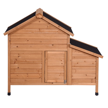 Easy Cleaning Wooden Poultry Hutch Rabbit Cage Waterproof Chicken Coop Hen House with Nesting Box for Yard