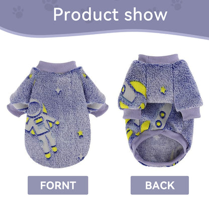 Warm Winter Dog Jumpsuit Soft Velvet Puppy Sweater Reflective Breathable D2008