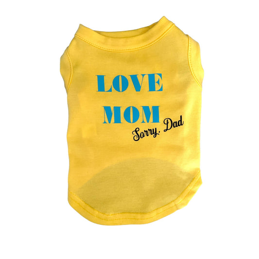 TD Love Mom-Sorry Dad Dog Coat Breathable Polyester XS Trench for Cats Summer Pet Apparel Accessory