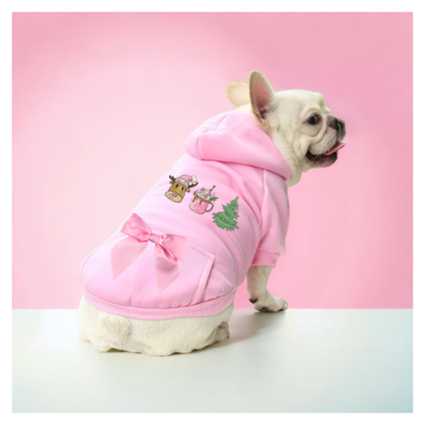 TD Pet Clothes Reindeer Fun Dog Hoodie XS to XXL Halloween Accessory for Cats and Pets Breathable Design