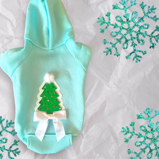 TD Luxury Classic Christmas Tree Quilted Dog Hoodie XS Trench Pet Clothes Breathable Solid Pattern Cat Accessories