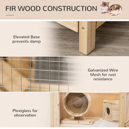 Wooden Hamster Cage