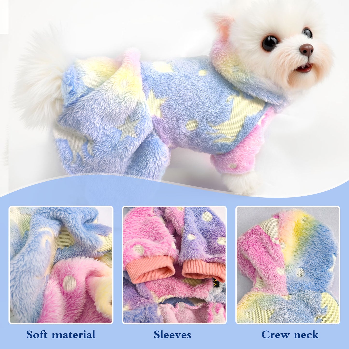 Warm Winter Dog Skirt Soft Velvet Puppy Clothes Reflective Breathable
