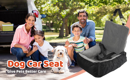 Pet Car Seat Cushion Small Dog Car Seat Safety Belt Coral Fleece Dog Booster Cushion Car Seat