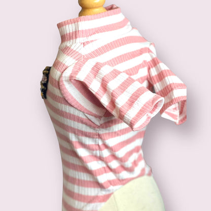 TD Dazzling Bee Stripe Turtleneck Dog Sweater Sustainable Pet Coat for Cats and Pets XS to XL Sizes Available Free Sample