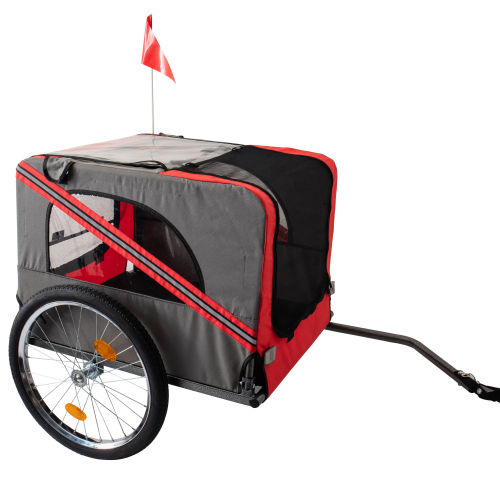 Heavy Duty Outdoor Foldable Utility Pet Stroller Comfortable Bicycle Trailer FCJ Dog Carriers