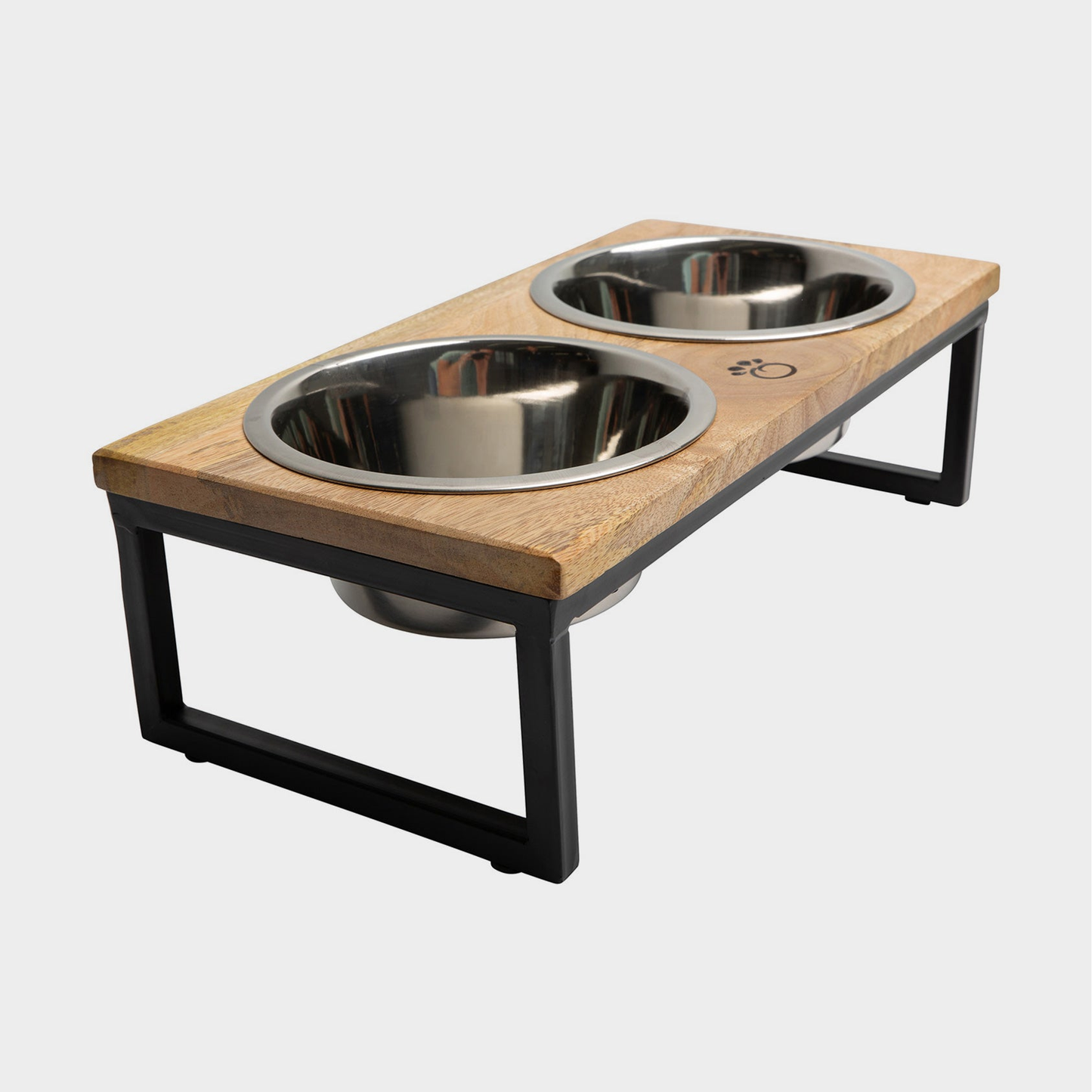 TD GF Stainless Steel Wood & Metal Elevated Feeder for Outdoor Use with Chickens Cats Pigeons Rabbits Other Animals for Travel