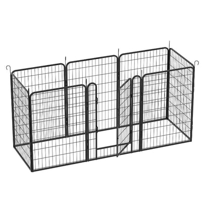 8 Panels Heavy Duty Metal Playpen with Door,39.37"H Dog Fence Pet Exercise Pen for Outdoor, Indoor