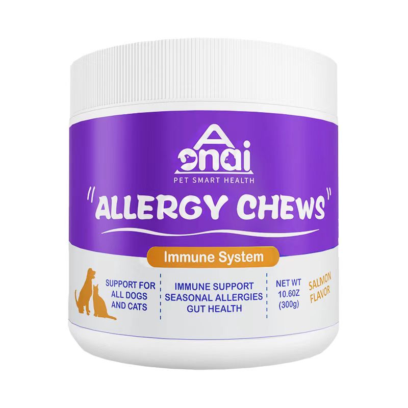 AONAI Dog Allergy Relief Chews Itchy Skin Relief for Dogs Anti Itch Support Immune Health Supplement for Dogs Soft Treats