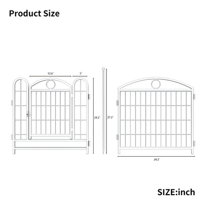 Dog Playpen Indoor 24 Inch 8 Panels Metal Dog Pen Pet  Fence Outdoor Exercise Pen with Doors, Heavy Duty Dog Fence Puppy Pen