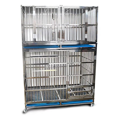 United States WAREHOUSE 7 DAYS to DOOR Metal and Glass Puppy Whelp Ing Box Large Aluminum Dog Elevated Whelp Ing Box with Fence