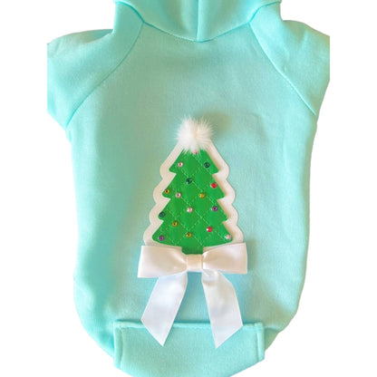TD Luxury Classic Christmas Tree Quilted Dog Hoodie XS Trench Pet Clothes Breathable Solid Pattern Cat Accessories