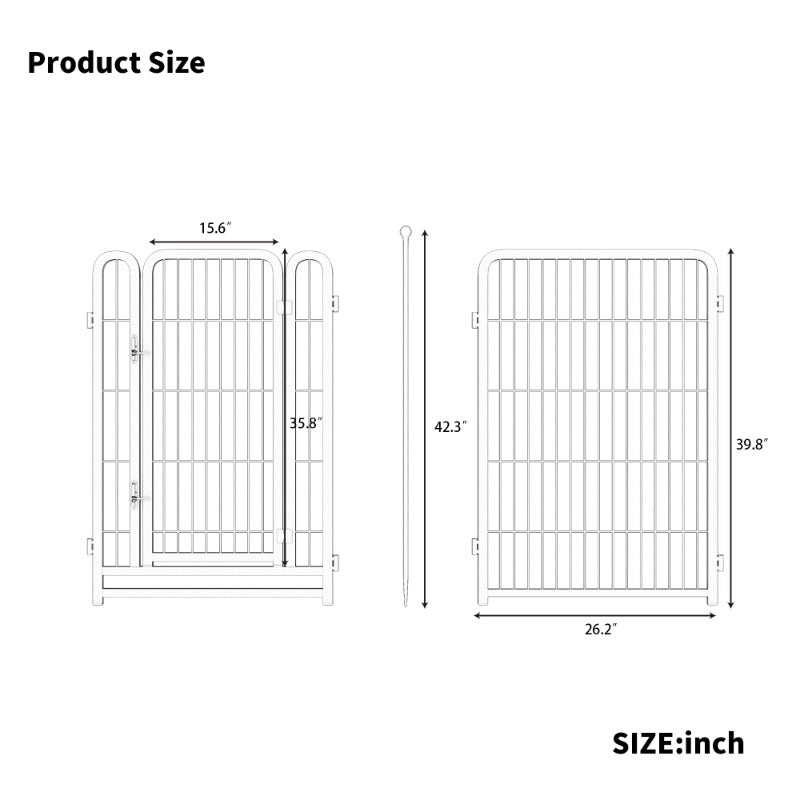 Dog Playpen 8 Panels 40" Height Heavy Duty Dog Fence Puppy Pen for Large Medium Small Dogs
