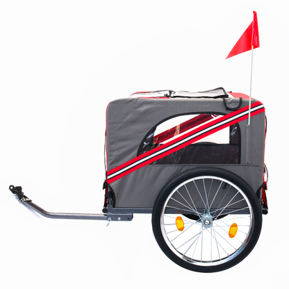 Heavy Duty Outdoor Foldable Utility Pet Stroller Comfortable Bicycle Trailer FCJ Dog Carriers
