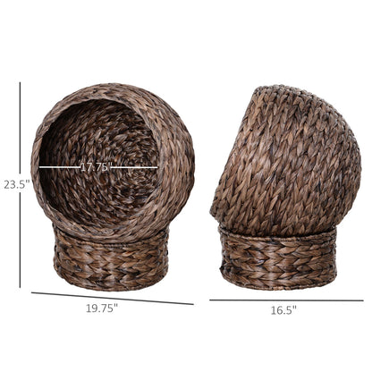 19.75" L X 16.5" W X 23.5" H cat Bed with Upholstered, cat Basket Bed cat House