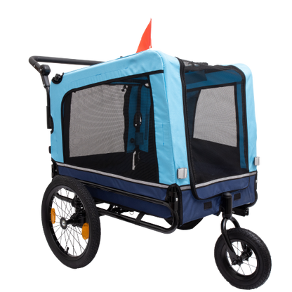 Heavy Duty Outdoor Foldable Utility Pet Stroller Comfortable Bicycle Trailer FCJ Dog Carriers