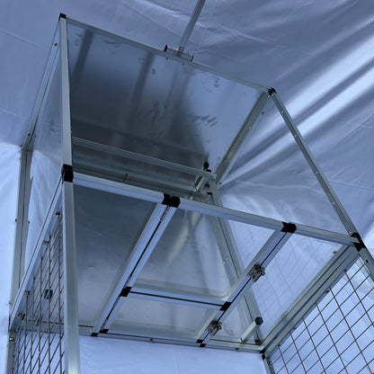 United States WAREHOUSE 7 DAYS to DOOR Metal and Glass Puppy Whelp Ing Box Large Aluminum Dog Elevated Whelp Ing Box with Fence