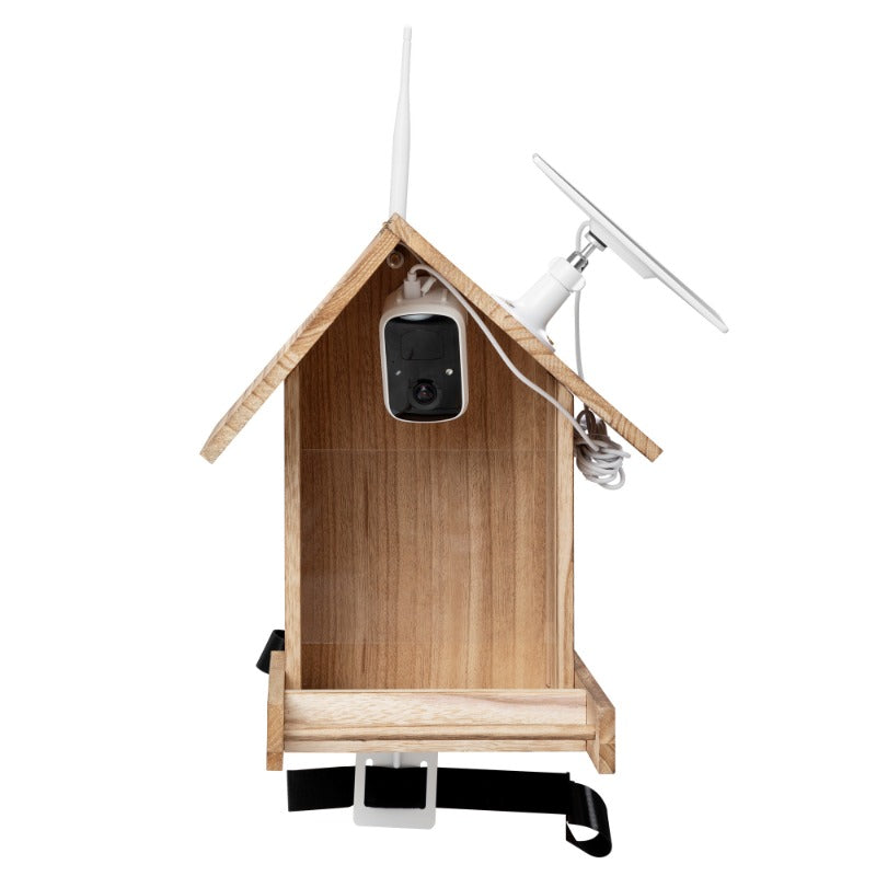 Smart Bird Feeder with Solar Powered Camera, Bird-Watching Camera Outdoor Feeder with 200W 1080P Camera, 3.5L Food Case, 128G SD