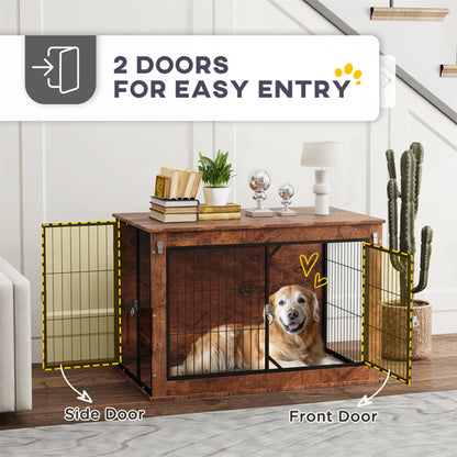 Wooden Dog Crate Durable and Stylish Dog Cage for Comfortable Living