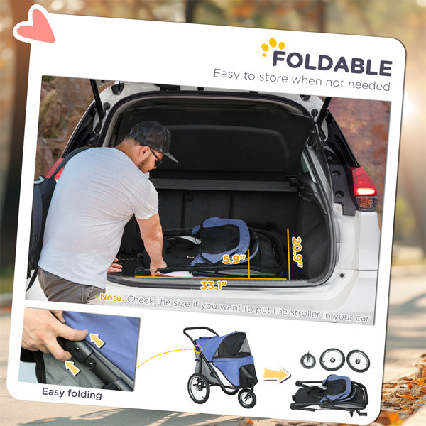 Foldable Dog Stroller Convenient Pet Stroller with Key Features