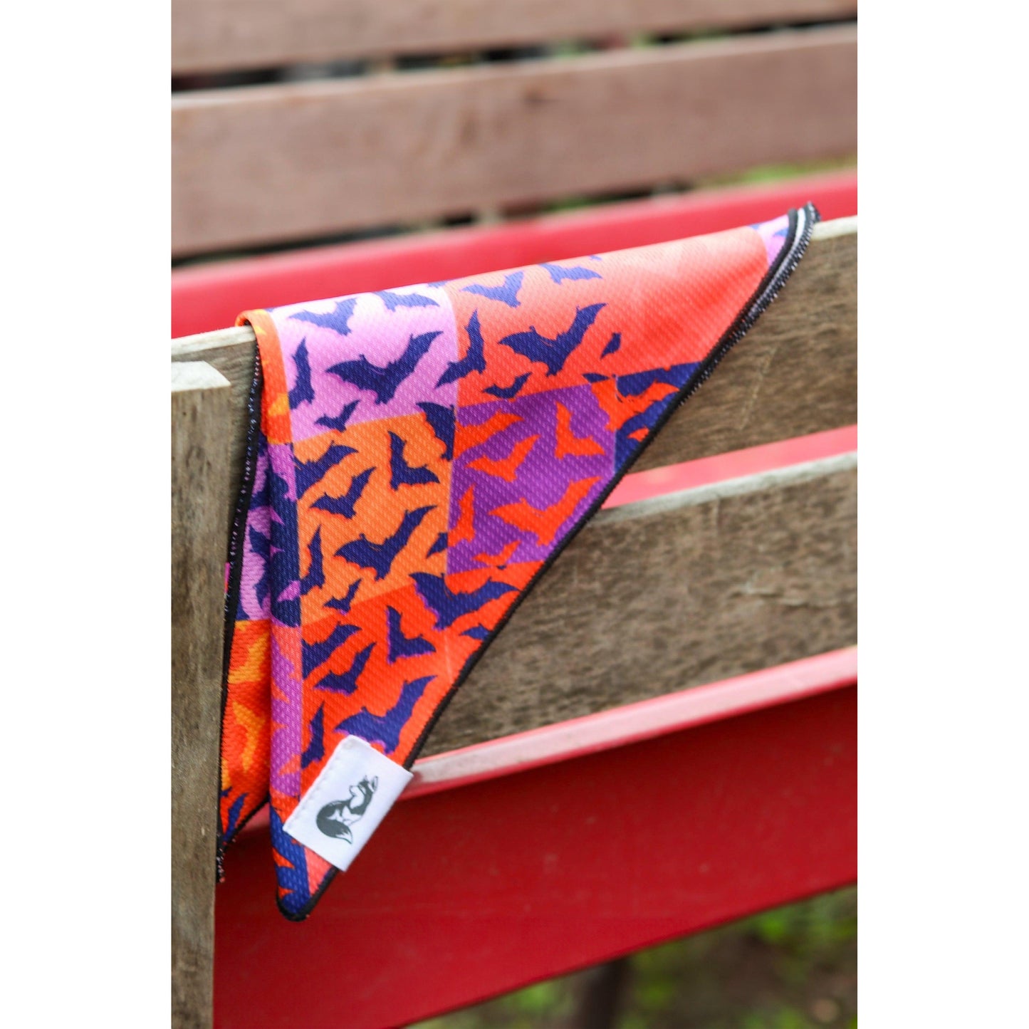 TD Spooky Bat Squares Dog Bandana Stylish Pet Clothes for Dogs