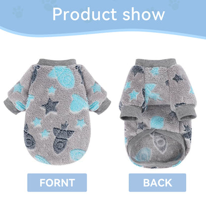 Warm Winter Dog Jumpsuit Soft Velvet Puppy Sweater Reflective Breathable D2008
