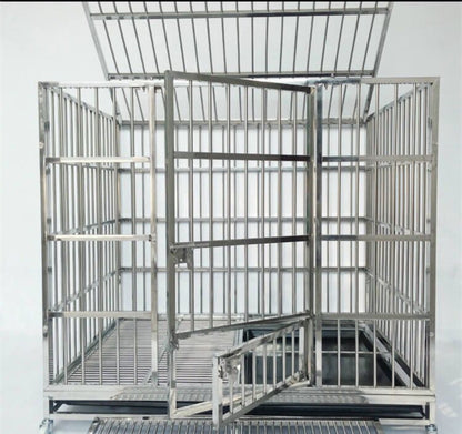 United States WAREHOUSE 7 DAYS to DOOR Metal and Glass Puppy Whelp Ing Box Large Aluminum Dog Elevated Whelp Ing Box with Fence