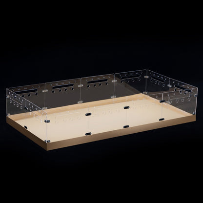 12 PCS Acrylic Guinea Pig Cage, Hamster Enclosure with Waterproof Kraft Paper Bottom, DIY Cage House for Small Animals, Easy to
