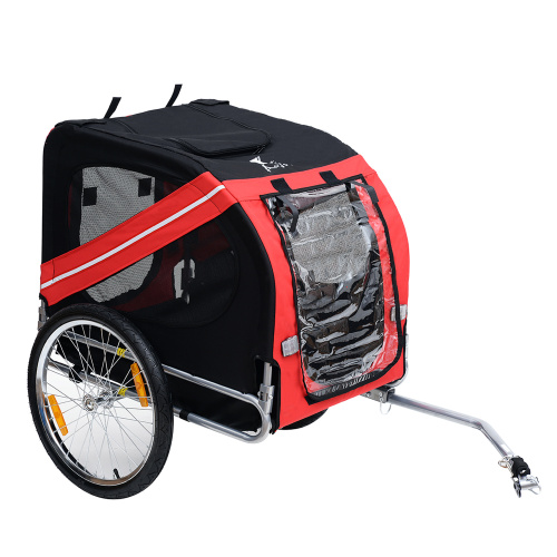 Aosom Large Wheel Off-Road Dog Bike Trailer Pet Cart 3 Entrances Mesh Screen for Bicycle Wagon Cargo Carrier Travel FCJ