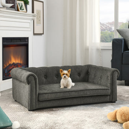 Elegant Rectangle Pet Bed for Small and Medium  Dogs, Durable Elevated Dog Sofa Bed, Comfortable Dog Couch