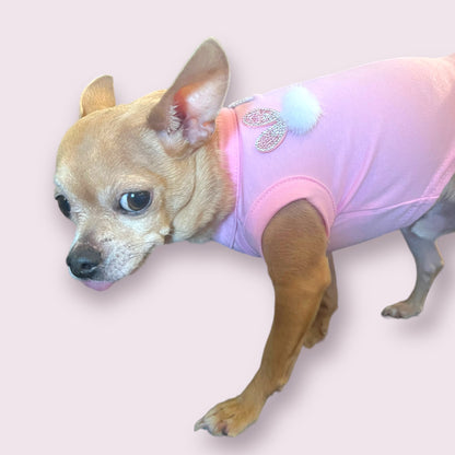 TD Classic Style XS-XL Fuzzy Easter Bunny Dog T-Shirt/Coverall Winter/Summer Polyester Cloth Pet Accessory