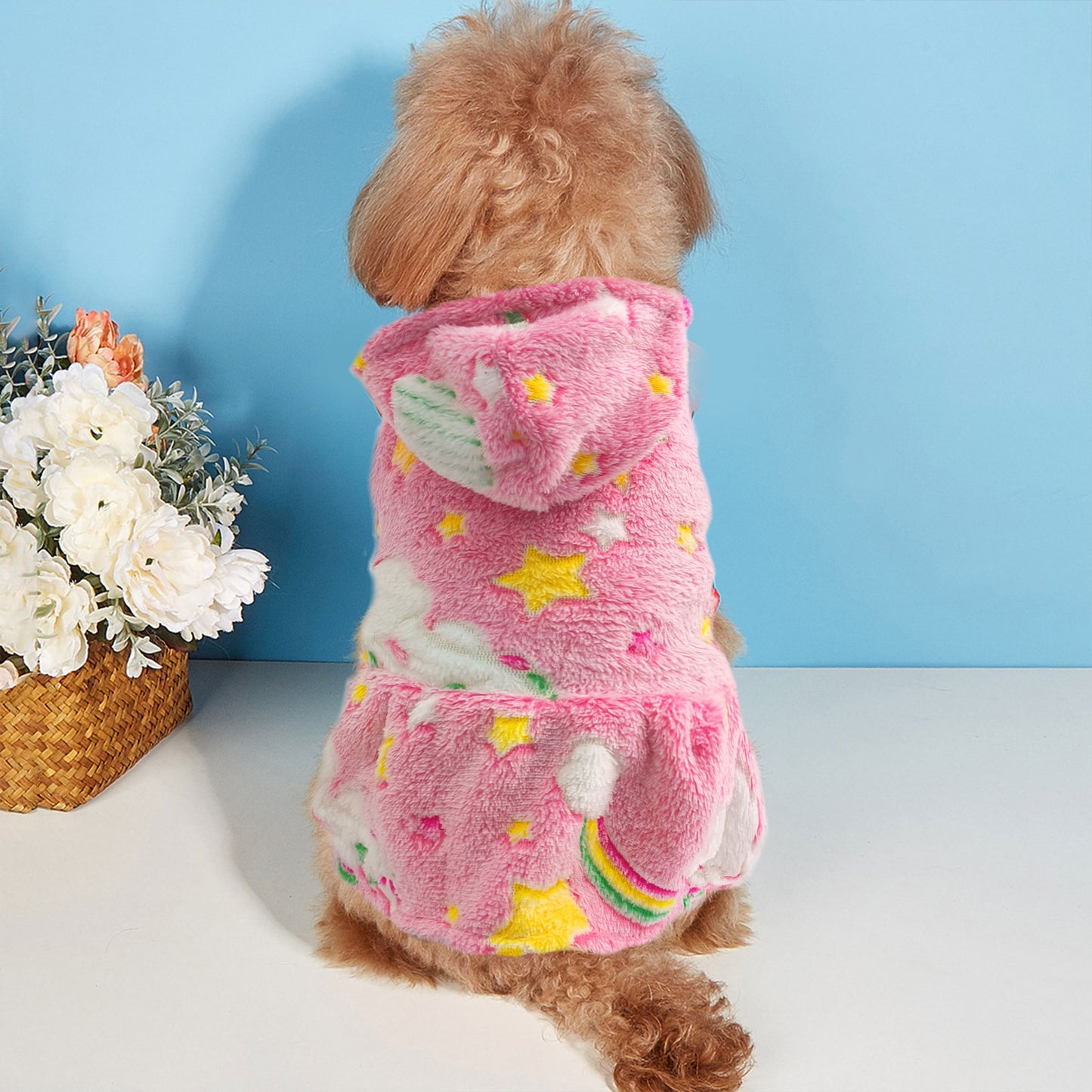 Warm Winter Dog Skirt Soft Velvet Puppy Clothes Reflective Breathable