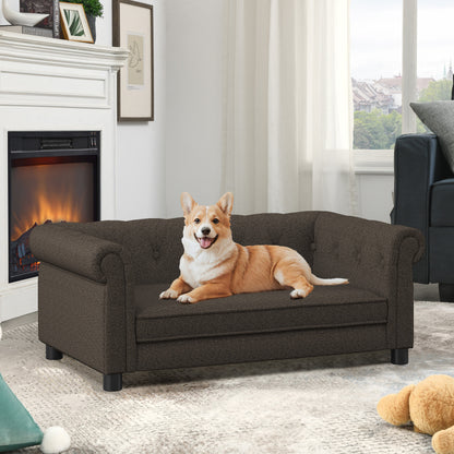 Elegant Rectangle Pet Bed for Small and Medium  Dogs, Durable Elevated Dog Sofa Bed, Comfortable Dog Couch