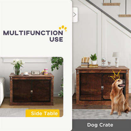 Wooden Dog Crate Durable and Stylish Dog Cage for Comfortable Living