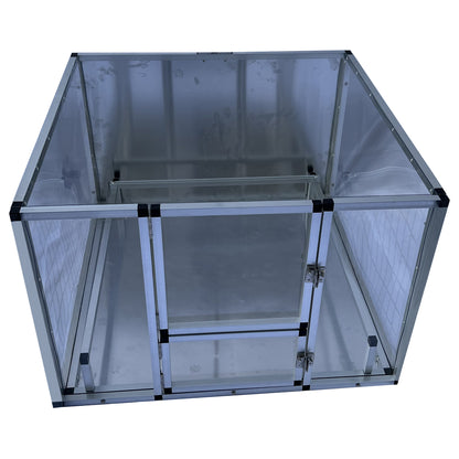United States WAREHOUSE 7 DAYS to DOOR Metal and Glass Puppy Whelp Ing Box Large Aluminum Dog Elevated Whelp Ing Box with Fence