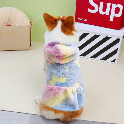 Warm Winter Dog Skirt Soft Velvet Puppy Clothes Reflective Breathable