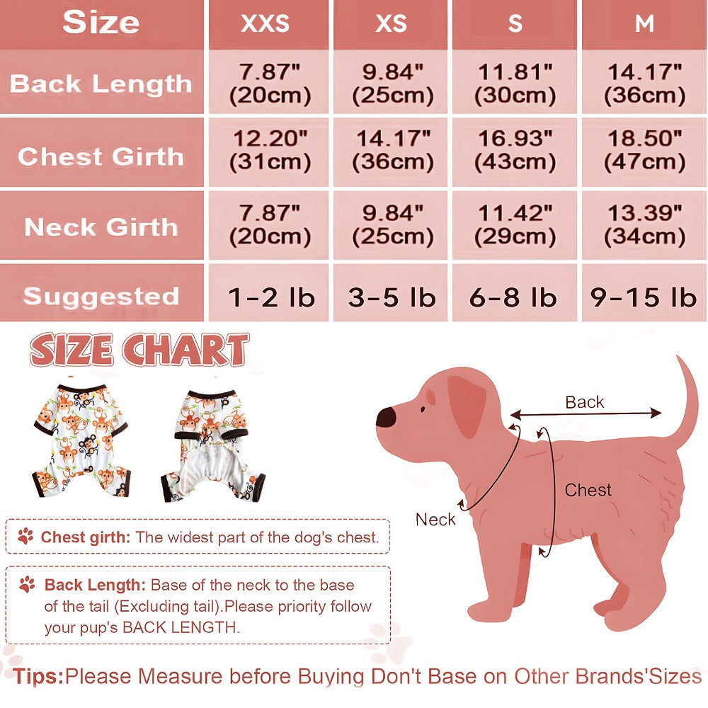 Dog Jumpsuit Cute Cartoon Animal Print Velvet Puppy Warm Clothes