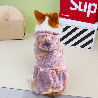 Warm Winter Dog Skirt Soft Velvet Puppy Clothes Reflective Breathable