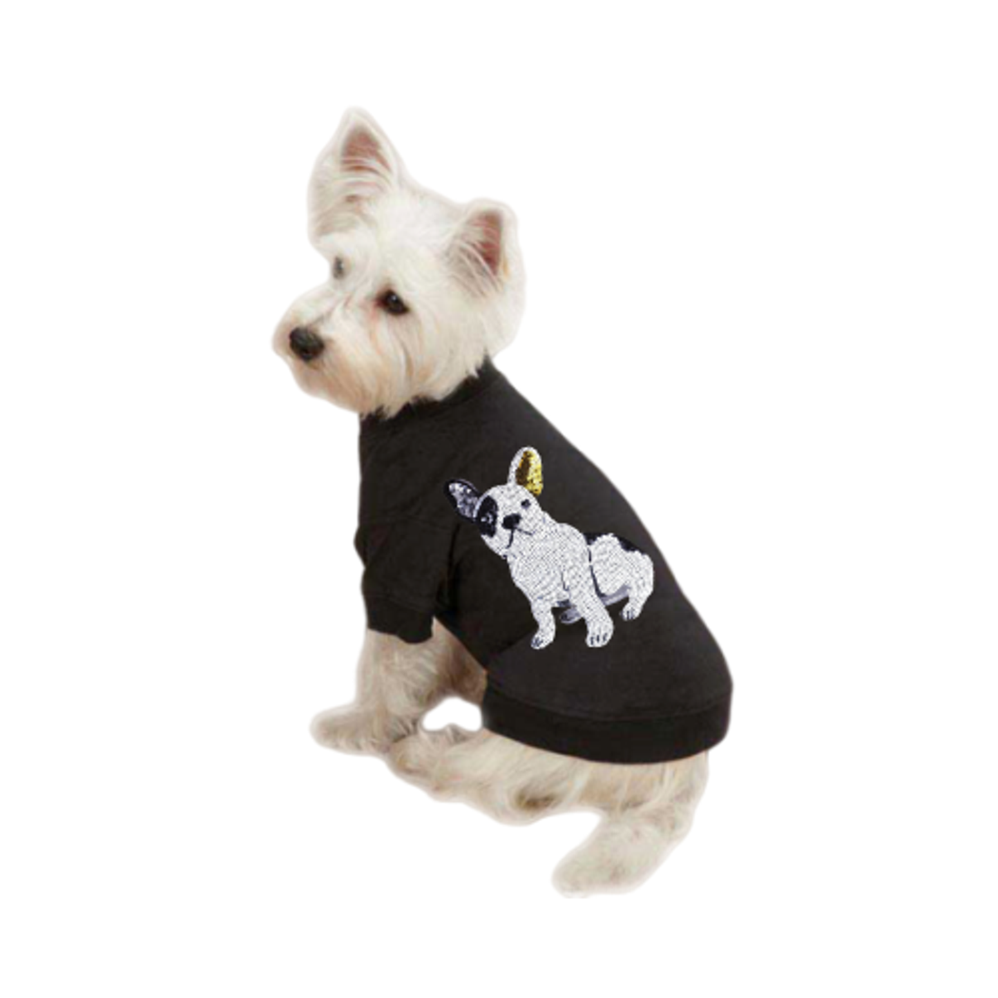 TD Frenchie Sequin Pet Tee Stylish and Comfortable Clothing for Your Furry Friend