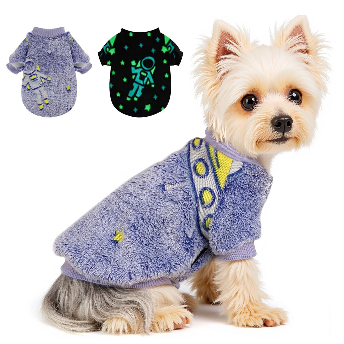 Warm Winter Dog Jumpsuit Soft Velvet Puppy Sweater Reflective Breathable D2008
