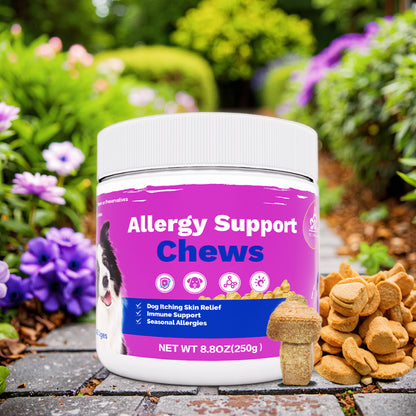 Allergy Itch Relief Anti-Shedding Dog Chews Treat Skin Coat Supplement for Pets Hot Spots Treatment Pet Health Care Supplement