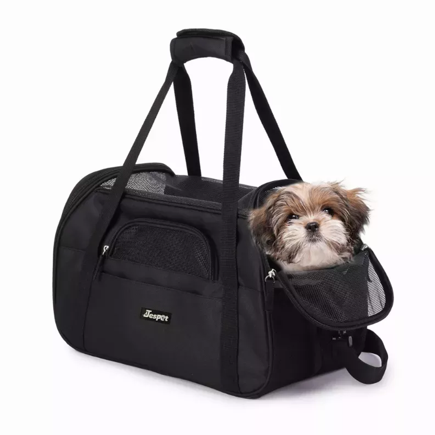 TD JESPET Airline Approved Cat and Dog Carrier Soft-Sided Collapsible Travel Handbag for Small Dogs Cats Car Seat Pet Carrier