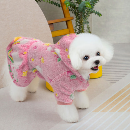 Warm Winter Dog Skirt Soft Velvet Puppy Clothes Reflective Breathable