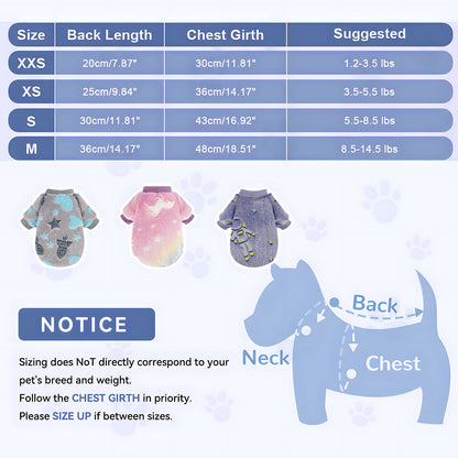 Warm Winter Dog Jumpsuit Soft Velvet Puppy Sweater Reflective Breathable D2008