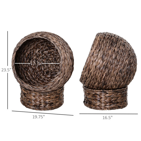 19.75" L X 16.5" W X 23.5" H cat Bed with Upholstered, cat Basket Bed cat House