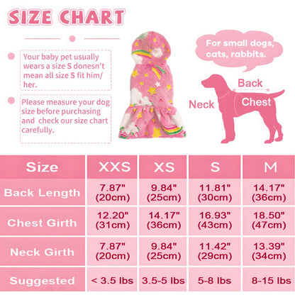 Warm Winter Dog Skirt Soft Velvet Puppy Clothes Reflective Breathable