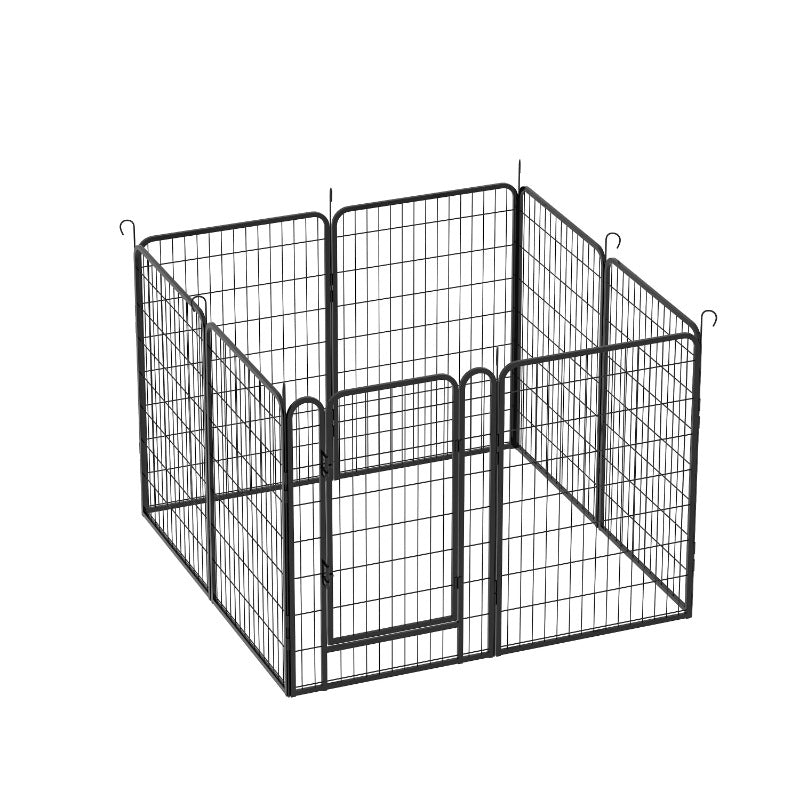 8 Panels Heavy Duty Metal Playpen with Door,39.37"H Dog Fence Pet Exercise Pen for Outdoor, Indoor